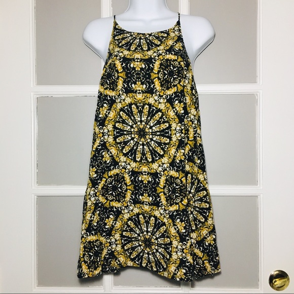 VANS YELLOW AND BLACK ABSTRACT DRESS - Picture 2 of 8